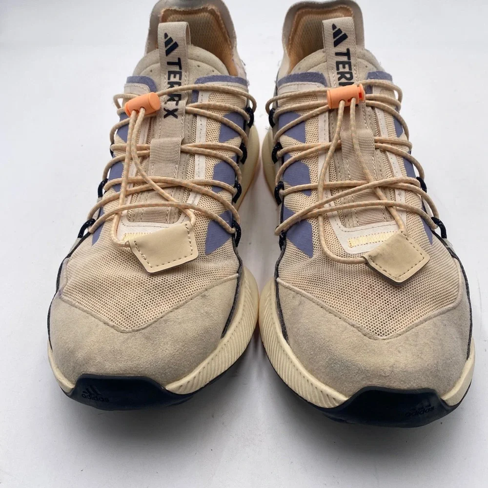 ADIDAS Terrex Voyager 21 Travel Shoes Women 10.5 Mens 9 Tan Purple HQ0978 Hiking